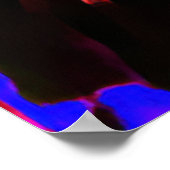 Neon Black Cat mit leuchtenden Augen Poster (Ecke)