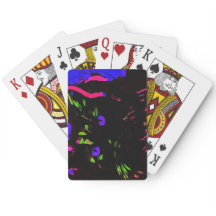 Neon Black Cat mit leuchtenden Augen