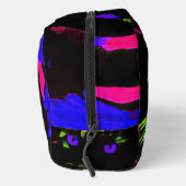 Neon Black Cat mit leuchtenden Augen Waschbeutel (Rechts)