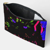 Neon Black Cat mit leuchtenden Augen Zubehörtasche (Offen)