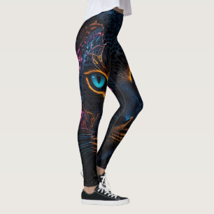 Neon Black Glows Leopard Leggings