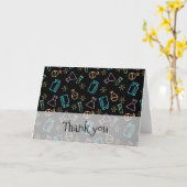 Neon Black Laborscience Christmas Danke Karte (Gelbe Blume)