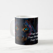 Neon Black Leopard Kaffeetasse (Vorderseite Links)