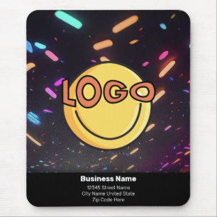 Neon Black Nachtleben Veranstaltungen Geschäftsbek Mousepad
