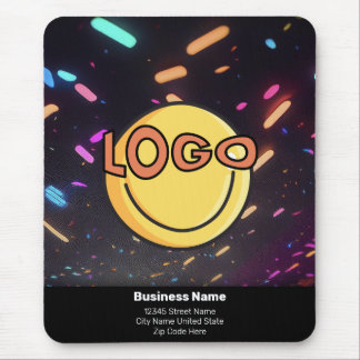 Neon Black Nachtleben Veranstaltungen Geschäftsbek Mousepad
