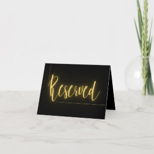 Neon Black Reservierte geklappte Karte