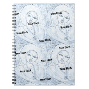 Neon Black Spiral Foto Notebook Notizblock