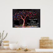 *~* Neon Black Tree AP81 ätherisches Zitat Poster (Küche)