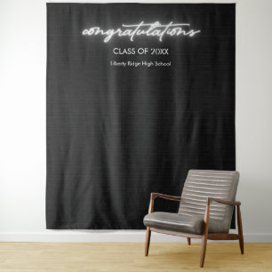 Neon Black Wall Abschluss Foto Stand Wandteppich
