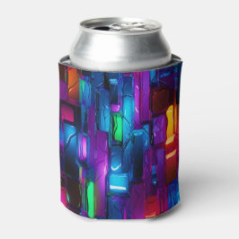 Neon Blacklight Abstrakt verkettetes Glas Dosenkühler