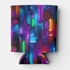 Neon Blacklight Abstrakt verkettetes Glas Dosenkühler