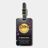 Neon Blacklight Branding Benutzerdefiniertes Logo Gepäckanhänger (Vorderseite vertikal)