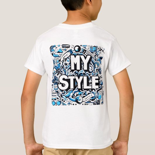 Neon Blade - Chibi Cyber Ninja T-Shirt (Rückseite)