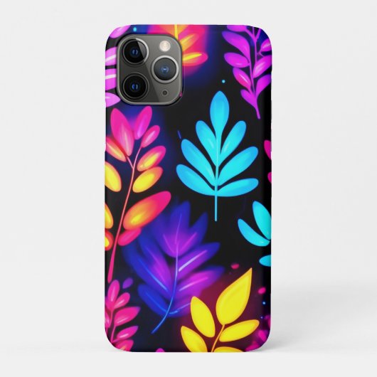 Neon Blätter Abstraktes Muster Case-Mate iPhone Hülle (Rückseite)