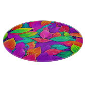 Neon Blätter: Cartoon Flow Schneidebrett (Ecke)