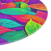 Neon Blätter: Cartoon Flow Schneidebrett (Ecke)