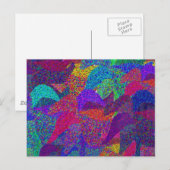 Neon-Blätter fallen Postkarte (Vorne/Hinten)