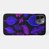 Neon-Blätter in rosa und Lila Farben Case-Mate iPhone Hülle (Rückseite (Horizontal))