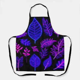Neon-Blätter in rosa und Lila Farben Schürze