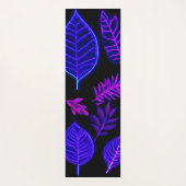 Neon-Blätter in rosa und Lila Farben Yogamatte (Rückseite)