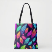 Neon Blätter in Vibrant Glanz Kunst Tasche (Vorderseite)