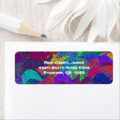 Neon Blätter Rücksendeadressen-Aufkleber (Insitu)