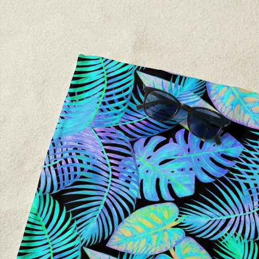 Neon Blätter tropisch Strandtuch (Beispiel)