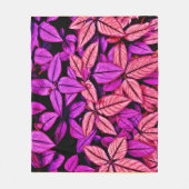 Neon Blätter Wonders Fleecedecke (Vorderseite)