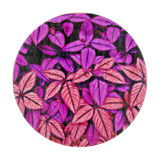 Neon Blätter Wonders Schneidebrett (Vorderseite)