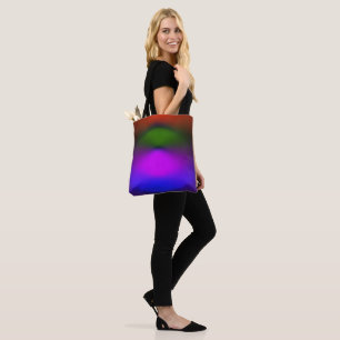 Neon Blau, Lila, Grün, Orange All-Over-Print Tasche