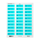 Neon Blau Modernes Personalisiertes Monogramm Buch (Vorne)