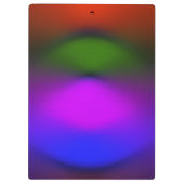 Neon blaue, Lila, grüne und orangefarbene Monogram Klemmbrett (Rückseite)