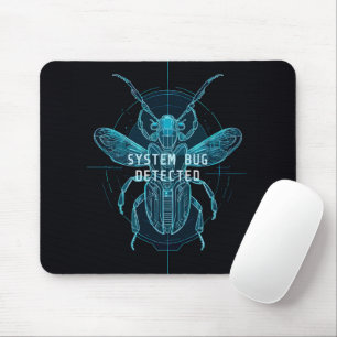Neon Blaupausen-Systemfehler-Programmiererschreibt Mousepad