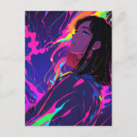 Neon Bliss Postkarte: Daze