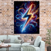 Neon-Blitz-Wandkunstposter Poster