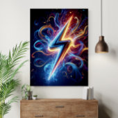 Neon-Blitz-Wandkunstposter Poster