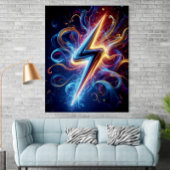 Neon-Blitz-Wandkunstposter Poster