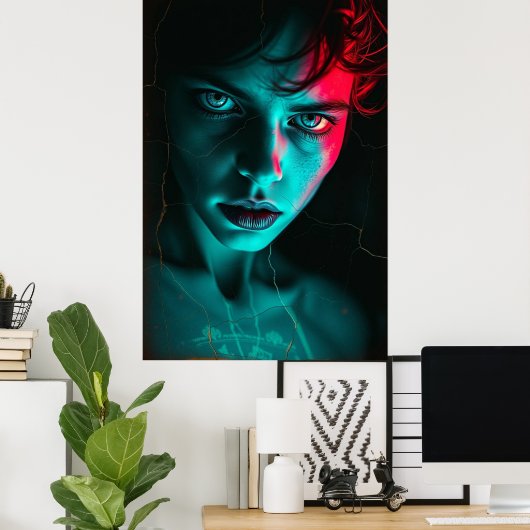 Neon Blize: Crackes Reality-Poster Poster (Heimbüro)