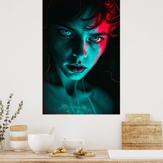 Neon Blize: Crackes Reality-Poster Poster (Küche)