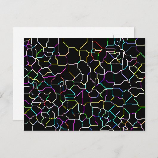 Neon Block Tile Postcard Postkarte (Vorne/Hinten)