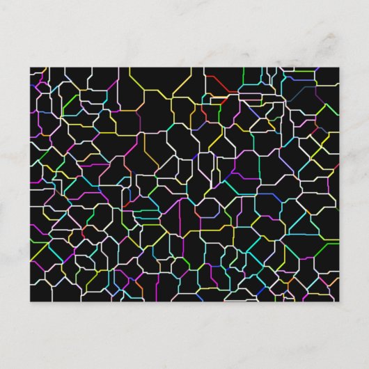 Neon Block Tile Postcard Postkarte (Vorderseite)