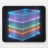 Neon-Blockstapel mit Kanten Mousepad (Vorne)