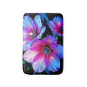 Neon Bloom Blume Magic Glow Design Badematte (Vorderseite Vertikal)