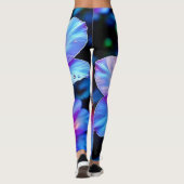 Neon Bloom Blume Magic Glow Design Leggings (Rückseite)