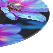 Neon Bloom Blume Magic Glow Design Schneidebrett (Ecke)