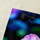 Neon Bloom Blume Magic Glow Design Strandtuch (Beispiel)