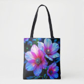 Neon Bloom Blume Magic Glow Design Tasche (Vorderseite)
