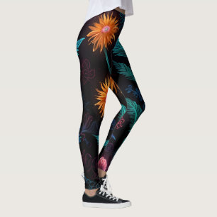 Neon Bloom: Der rätselhafte Garten der Lichter Leggings