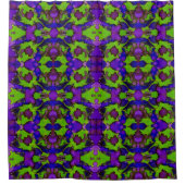Neon Bloomstorm Duschvorhang (Vorderseite)