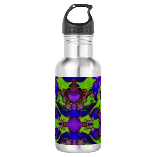 Neon Bloomstorm Edelstahlflasche (Vorderseite)